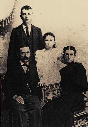 Historic family portrait from the museum glass-negative collection