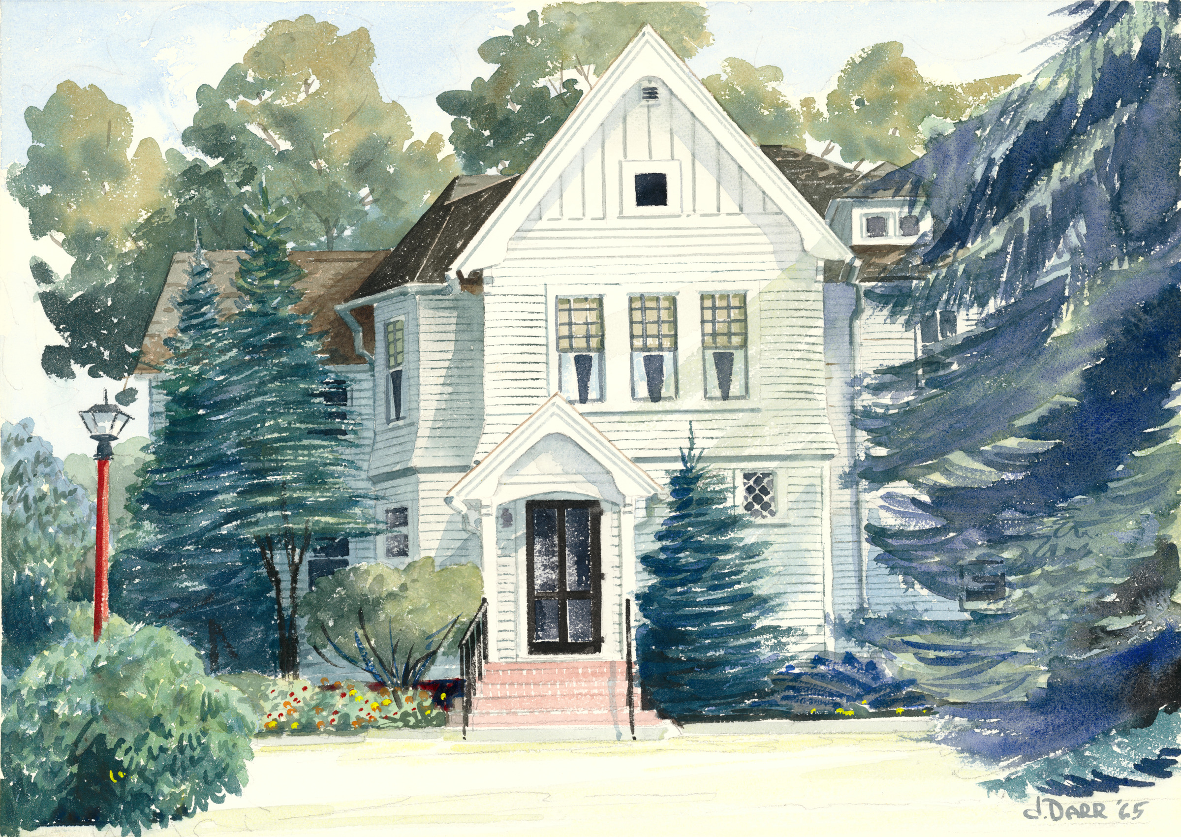 Painting of the L. G. McKay residence by Don Darr